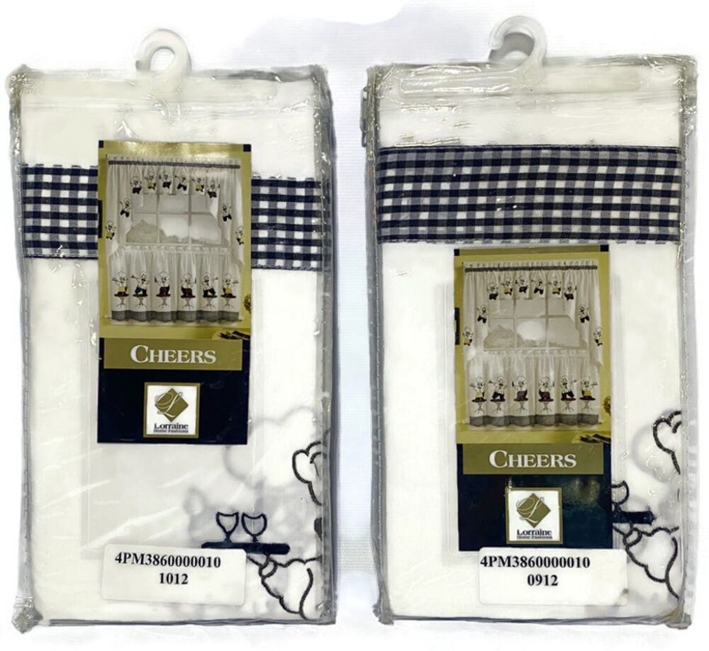 Lorraine Home Fashions Window Valance Set of 2 Cheers Design #337 60" x 12"